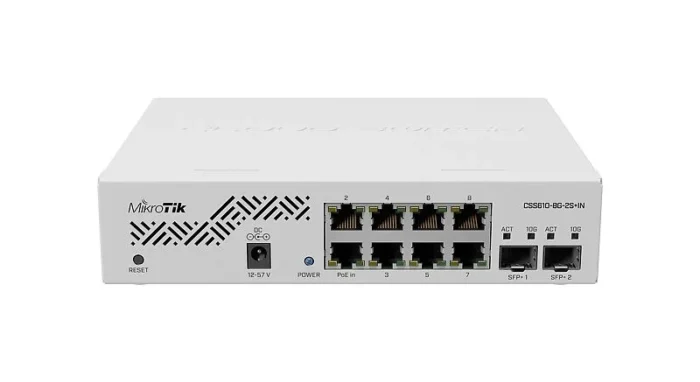 Switch administrable MikroTik CSS610-8G-2S+IN 8 RJ45 Gigabit, 2 SFP+