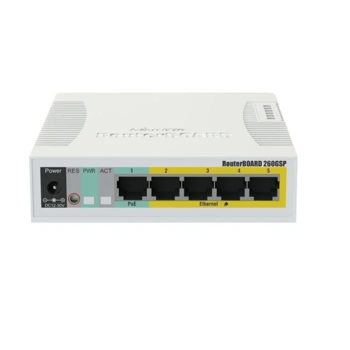 MikroTik CSS106-1G-4P-1S Switch PoE administrable 5 ports / 1 port SFP