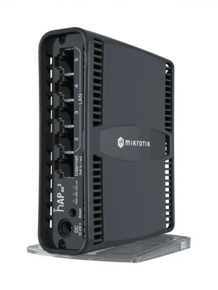 Mikrotik hAP ax2 routeur sans fil Gigabit Ethernet Bi-bande (2,4 GHz / 5 GHz) Noir